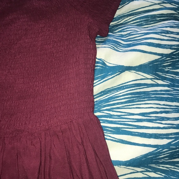 off the shoulder maroon dress - Picture 3 of 6
